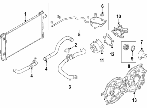 2021 Nissan Altima Cooling System, Radiator, Water Pump, Cooling Fan Diagram 3