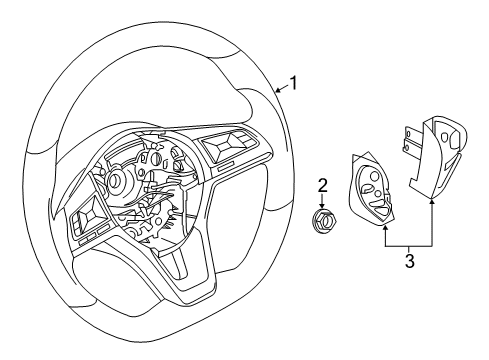 2022 Nissan Leaf Steering Wheel & Trim Diagram