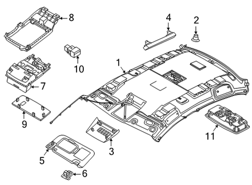 Bracket-Map Lamp Diagram for 26439-6LB0A