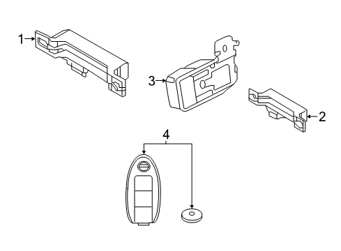 2021 Nissan Rogue Sport Keyless Entry Components Diagram