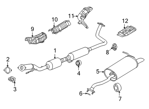 2021 Nissan Versa Exhaust Components Diagram