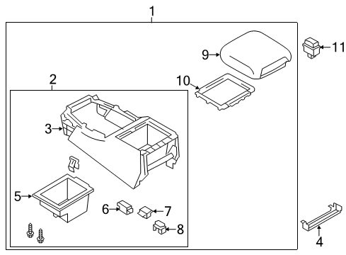 Lid-Console Box Diagram for 96920-6JL0A