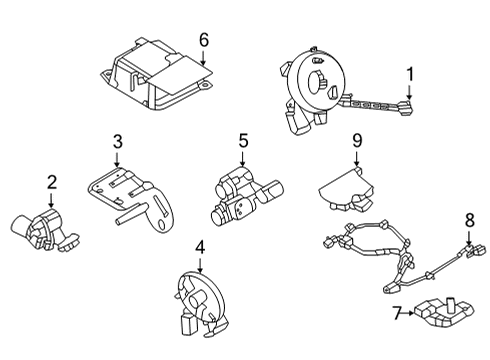 Wire Assy-Steering Air Bag Diagram for 25554-6LB2A