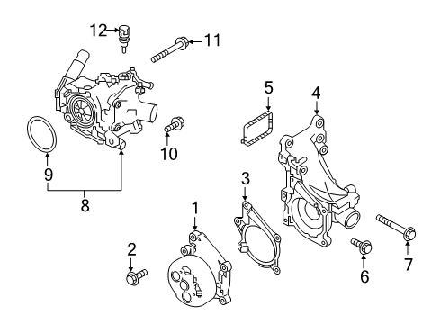 Valve Assy-Water Control Diagram for 21250-5NA3A