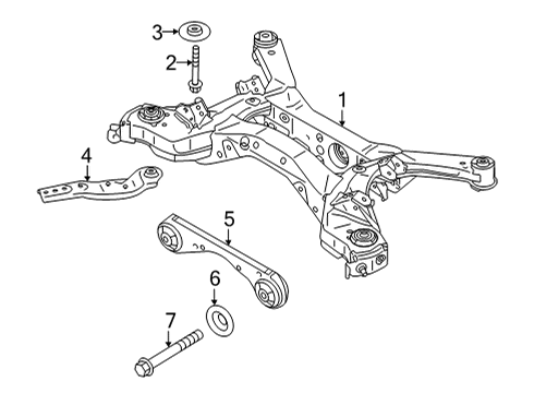 2021 Nissan Rogue Suspension Mounting - Rear Diagram 1