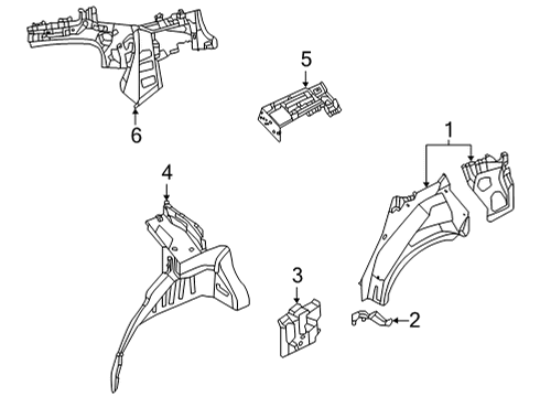 Wheel House-Rear,Inner LH Diagram for G6751-6LBMA