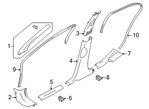 Plate-Kicking,Rear RH Diagram for 769E8-5EF0A