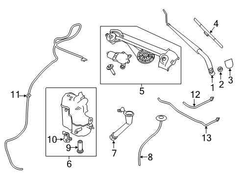 Tank Assy-Windshield Washer Diagram for 28910-6CA1B