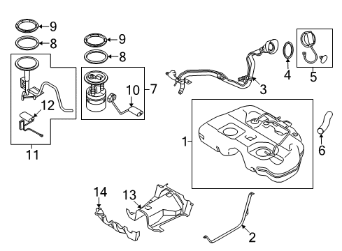 2020 Nissan Murano Fuel System Components Diagram