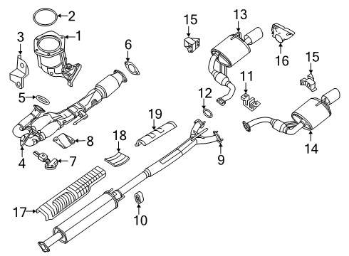 2021 Nissan Maxima Exhaust Components Diagram