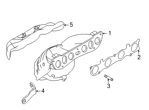 Manifold Assy-Exhaust W/Catalyst Diagram for 140E2-6MT0A