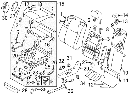 CONTROLLER ASSY-POWER SEAT Diagram for 28565-1MA5A