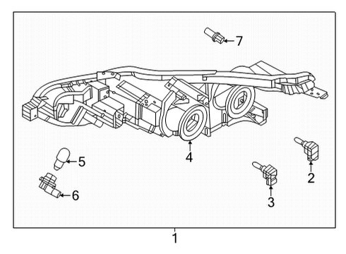 2022 Nissan Versa Headlamp Components Diagram 1