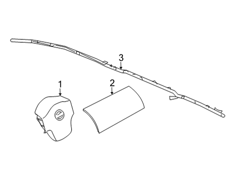 Module Assembly - Curtain Air Bag, LH Diagram for 985P1-9BU8C
