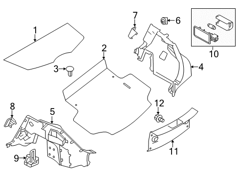 2020 Nissan Leaf Interior Trim - Rear Body Diagram