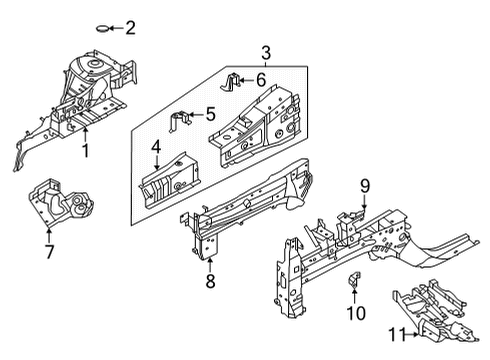 Housing Assy-Front Strut,LH Diagram for 64121-6RA0A