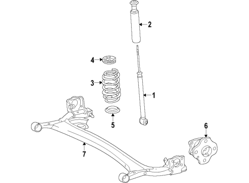 2021 Nissan Leaf Rear Axle, Suspension Components Diagram