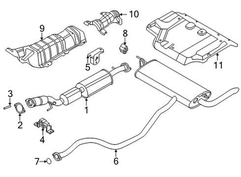 Tube-Exhaust,Front W/Catalyst Converter Diagram for 200A0-6LB2A