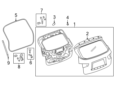 2020 Nissan Pathfinder Gate & Hardware Diagram