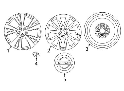 Aluminum Wheel Diagram for 40300-9DJ1B