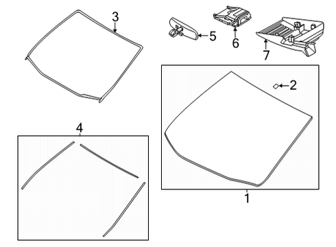 Glass-Windshield Diagram for 72700-5EE1B