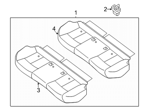2021 Nissan Sentra Rear Seat Components Diagram 3
