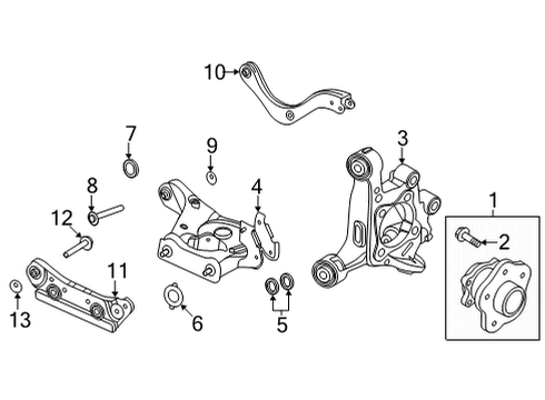 2020 Nissan Sentra Rear Suspension, Lower Control Arm, Stabilizer Bar, Suspension Components Diagram 1