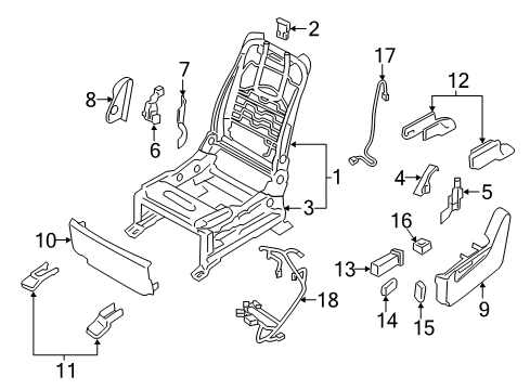 Harness-Front Seat Diagram for 87069-6JE0A
