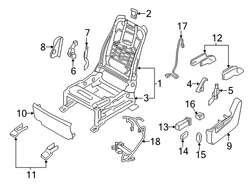 Finisher Assy-Cushion,Front Seat LH Diagram for 87389-6JL0A