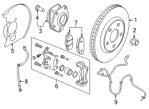 2020 Nissan Leaf Brake Components Diagram 2