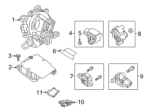 Sensor-Side Air Bag,Center Diagram for 98820-9FW2B