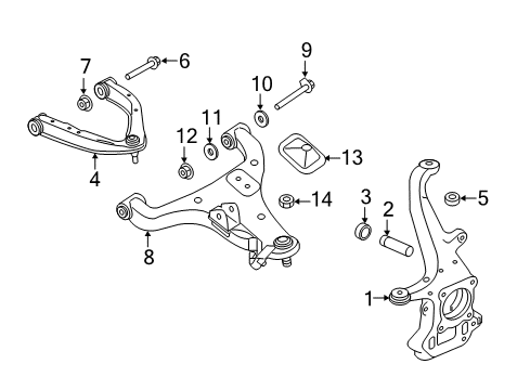 2021 Nissan Titan Front Suspension Components Diagram