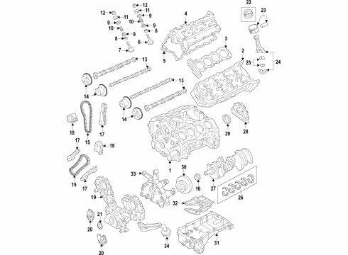 2021 Nissan Titan Engine Parts, Mounts, Cylinder Head & Valves, Camshaft & Timing, Oil Pan, Oil Pump, Crankshaft & Bearings, Pistons, Rings & Bearings, Variable Valve Timing Diagram 2