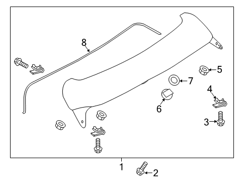 Air Spoiler Assy-Rear Diagram for 96030-6MR1A