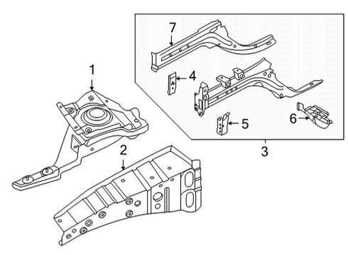 Housing Assy-Front Strut,LH Diagram for F4121-5EEMA