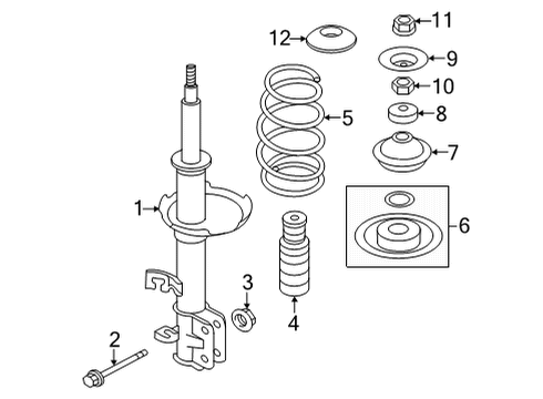 Strut Kit-Front Suspension,LH Diagram for 54303-5EE1A