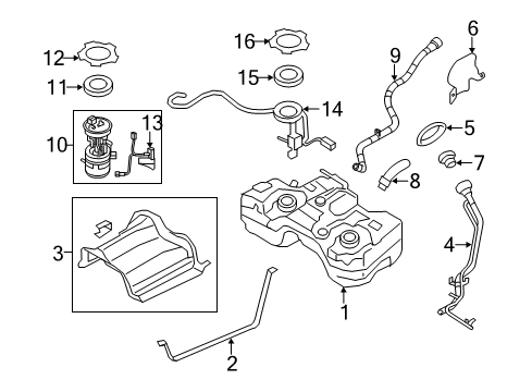 2021 Nissan Rogue Sport Fuel System Components Diagram