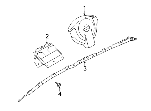 2020 Nissan Rogue Air Bag Components Diagram 1
