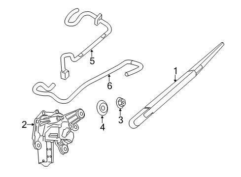 2020 Nissan Pathfinder Wiper & Washer Components Diagram 1