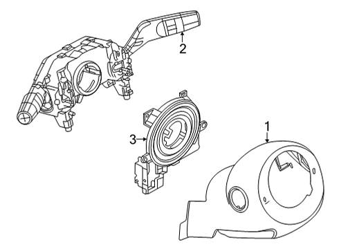 2021 Nissan Rogue Shroud, Switches & Levers Diagram
