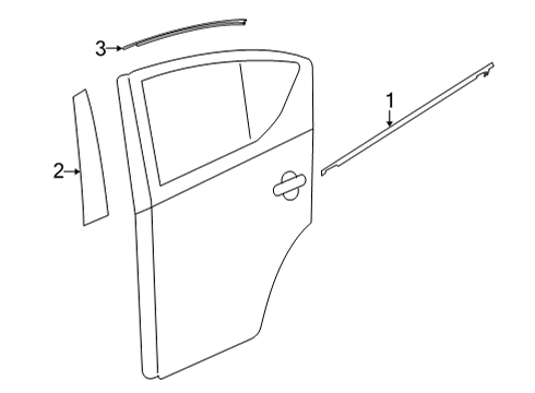 Moulding-Rear Door Outside,LH Diagram for 82821-5EF0A