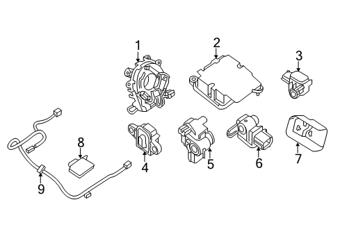 2020 Nissan Pathfinder Air Bag Components Diagram 2