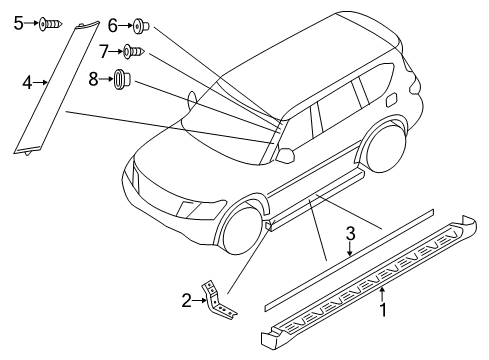 Step Assy-Side,RH Diagram for 96100-6GW1B