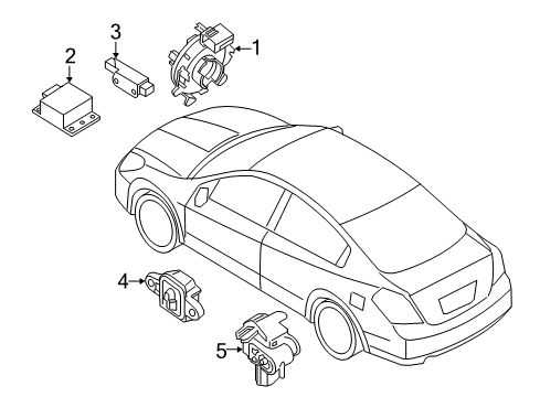 2021 Nissan Maxima Air Bag Components Diagram 2