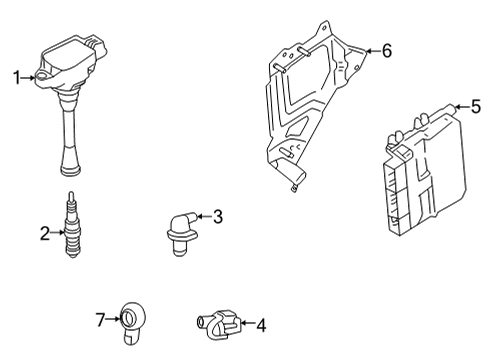 Coil Assy-Ignition Diagram for 22448-6RA0A