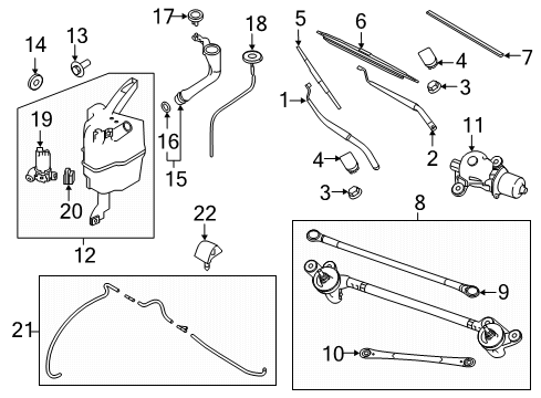 2020 Nissan Rogue Sport Wiper & Washer Components Diagram 2