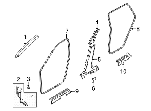 76922-6RR0B Genuine Nissan #769226RR0B WELT-Body Side,Fr LH