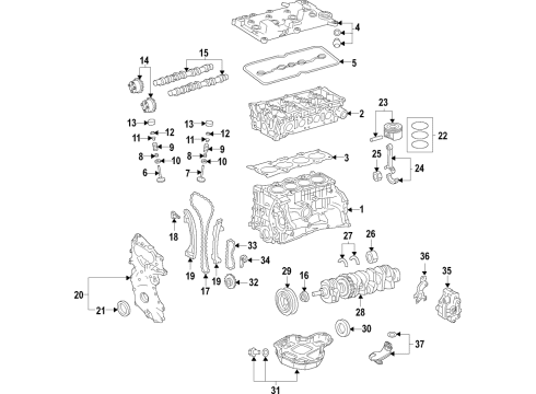 Lifter-Valve Diagram for 13231-6RC4B