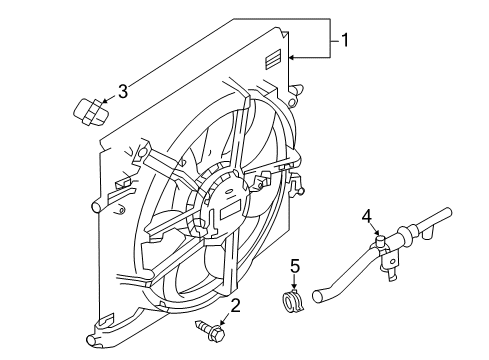 2021 Nissan Rogue Sport Cooling System, Radiator, Water Pump, Cooling Fan Diagram 1
