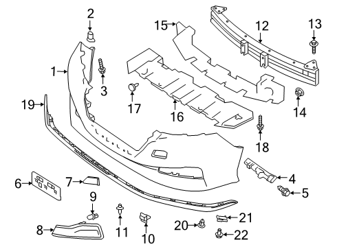 2020 Nissan Leaf Front Bumper Diagram 1